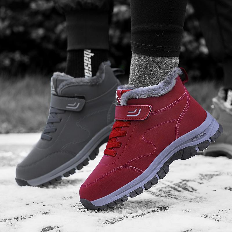 Winter Velvet High-Top Cotton Boots - Men's & Women's Outdoor Casual Walking Shoes, Large Sizes Available