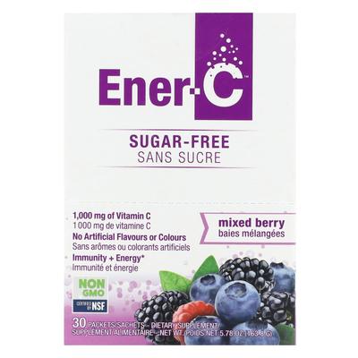 Ener-C, Vitamin C, Multivitamin Drink Mix, No Sugar, Mixed Berry Flavor, 1,000 Mg, 30 Packs, 5.46 G (0.2 Oz) Each