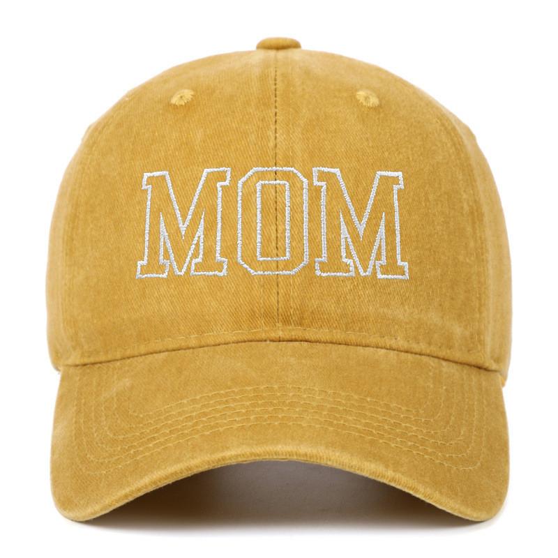 Dad Mom Embroidered Baseball Cap With Cotton Material For Summer Casual Style