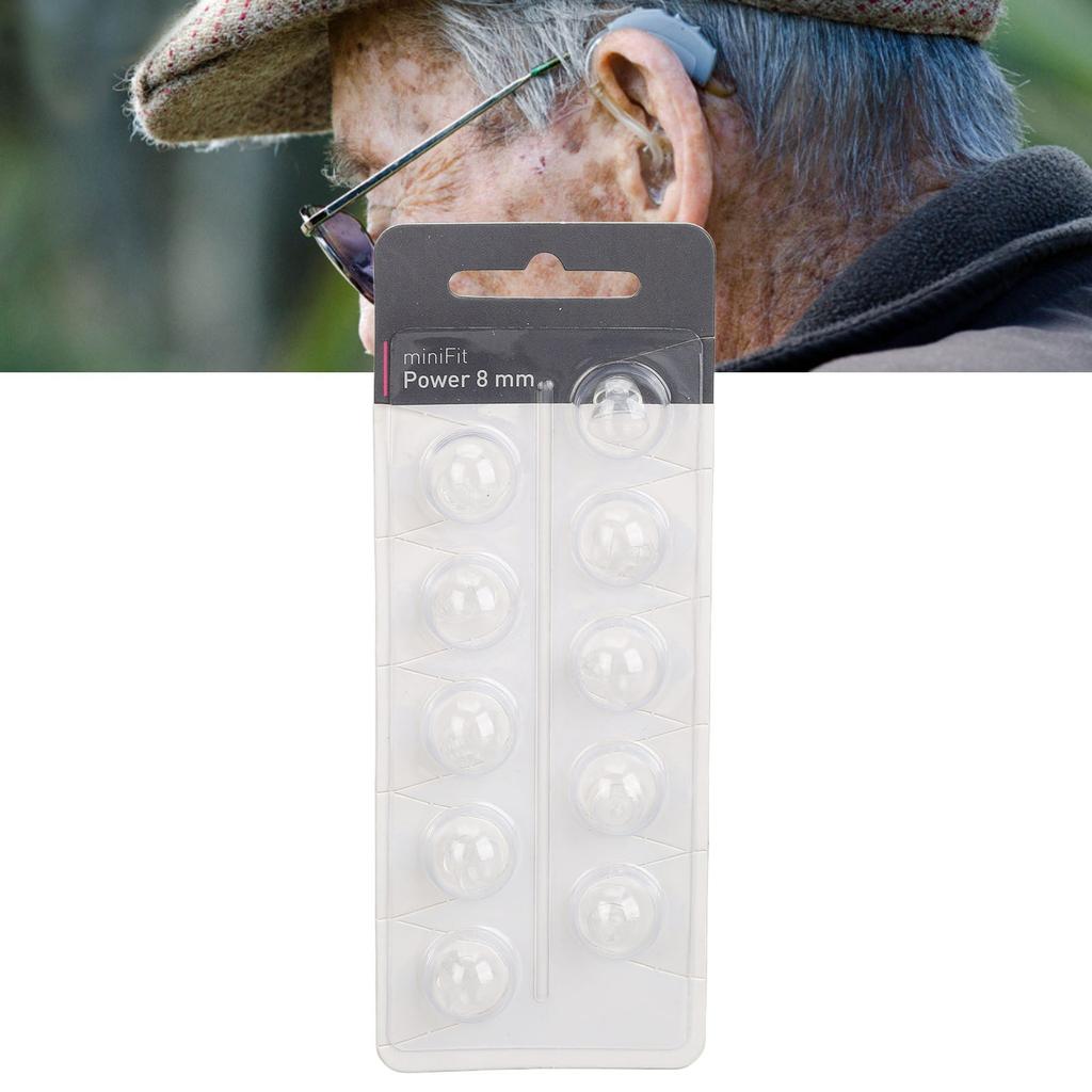 10PCS Hearing Ear Tips Higher Transparency Dual Layer Closed Comfortable Anti Static Sound Aid Domes