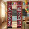 Graduation Banner 2026 Vertical Porch Sign Large Congrats Grad Hanging Decoration for Indoor Outdoor Party School Event Ceremony