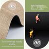 Ultra-Thin Japanese-Style Non-Slip Water-Absorbing Linen-Look Entrance Doormat, 2mm, Cuttable & Machine Washable for Home Hallway