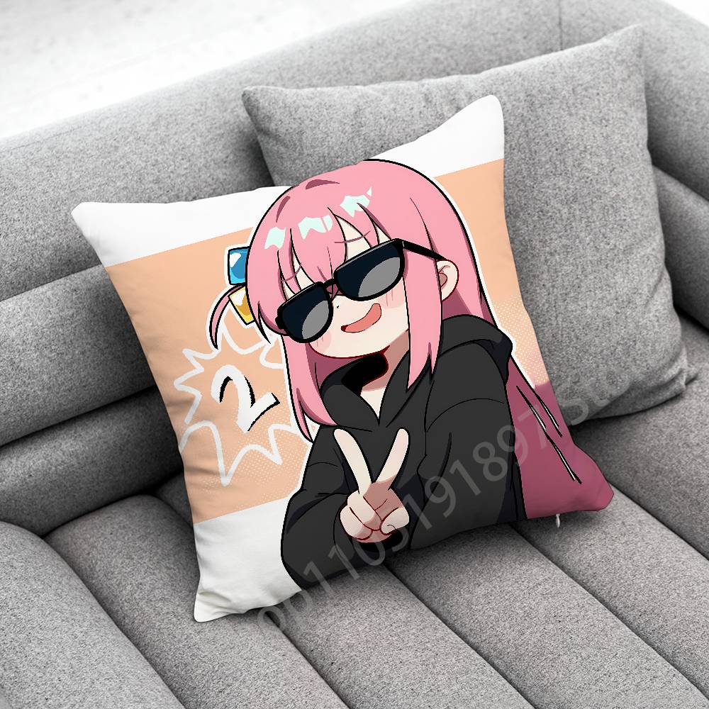 B-Bocchi the Rock Ryo Yamada Ikuyo Kita Hitori Goto Throw Pillow Case For 45x45cm 40x40cm 50x50cm Square Car Pillowcase Shell