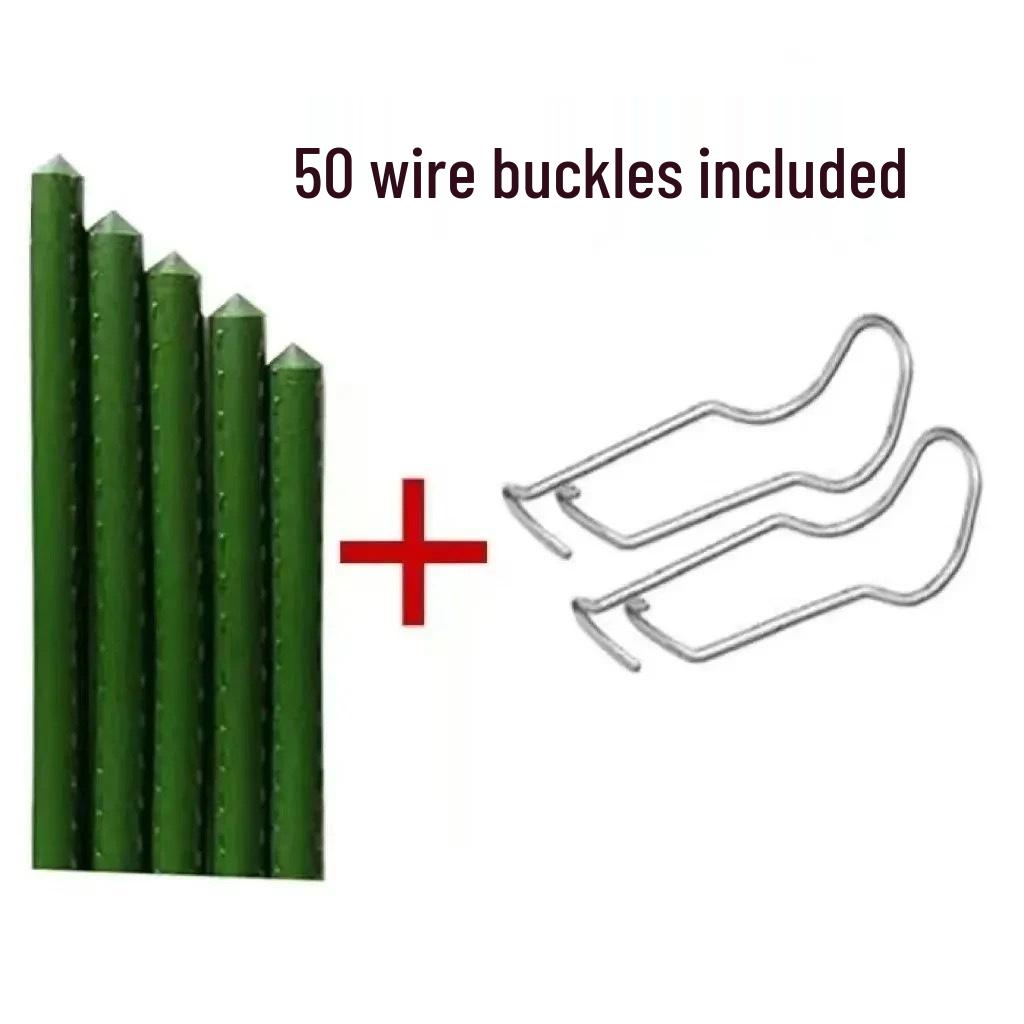 Plastic-Coated Steel Garden Support Pole for Climbing Plants