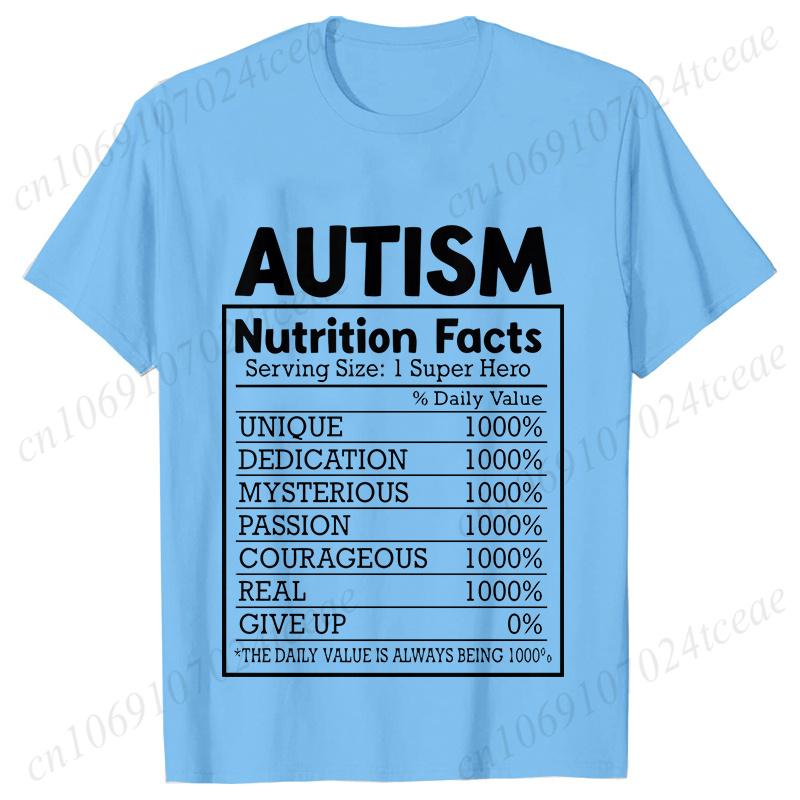 Female Clothing Autism Nutrition Shirt for Women Autism Awareness Month T-shirts Autism Quote Summer Tees Acceptance Y2k Tops