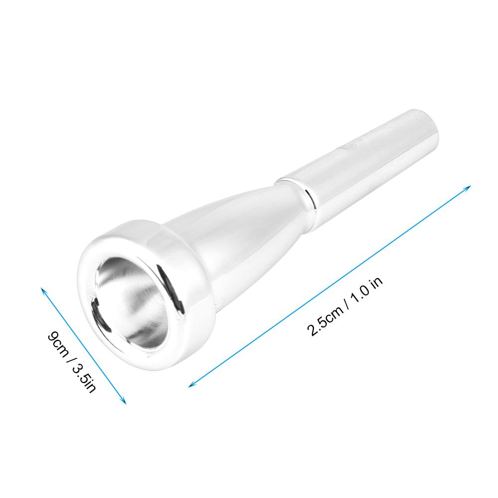 Trompetenmundstück für 3C Größe Musikinstrument Zubehör(Silber)