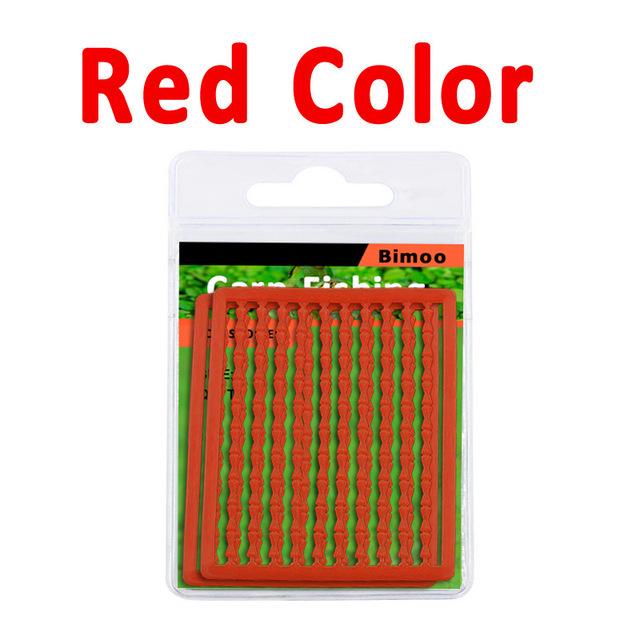 Bimoo 2pcs = 200 Stops Semi-Soft Carp Fishing Boilie Stops Clear Black Red Brown Yellow Color Hair Rig Bait Accessory