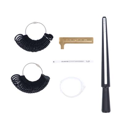 Ring Measurement Kit Reusable Mandrel Brass Caliper Finger Sizer Gauge Jewelry Bracelet Measurement
