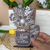 Unique Table Wood Flower Mother Day Table Stand Appreciation Gift Delicate Gift Beautifully Packaged Wood Table Decors