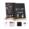 Multipurpose Chalk Message Board With Wood Stand Set Double-Sided Erasable Word Sign For Gift And Daily Organization