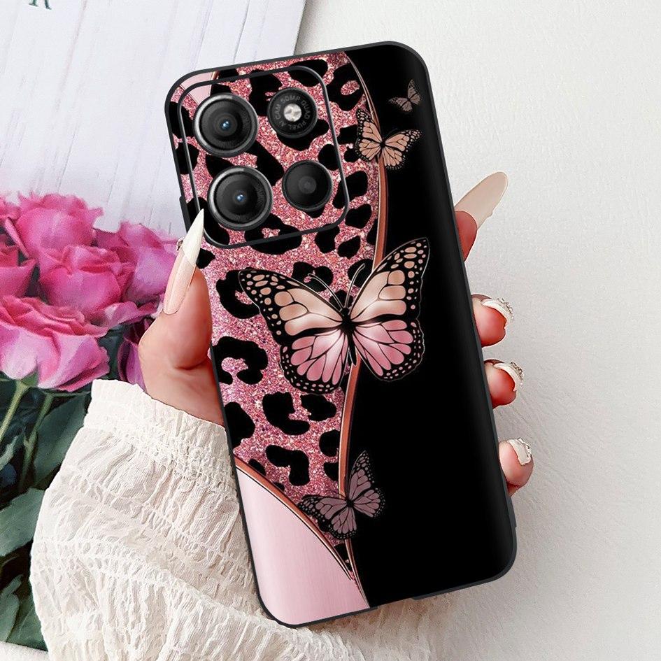 Silicone Case For Motorola Moto G15 G75 2024 Cover Cute Panda Lion Shockproof TPU Phone Cases For MotoG15 MotoG75 G 75 G 15 Etui