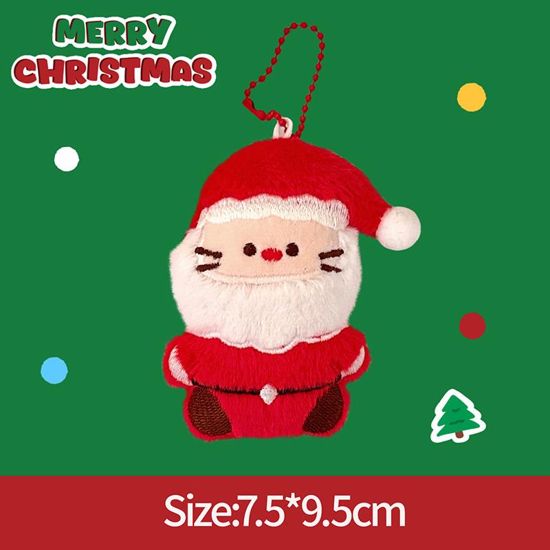 Christmas Decorations 2025 Christmas Doll Pendants Cute Elk Santa Claus Keychains Accessories Party Favors New Year Gifts