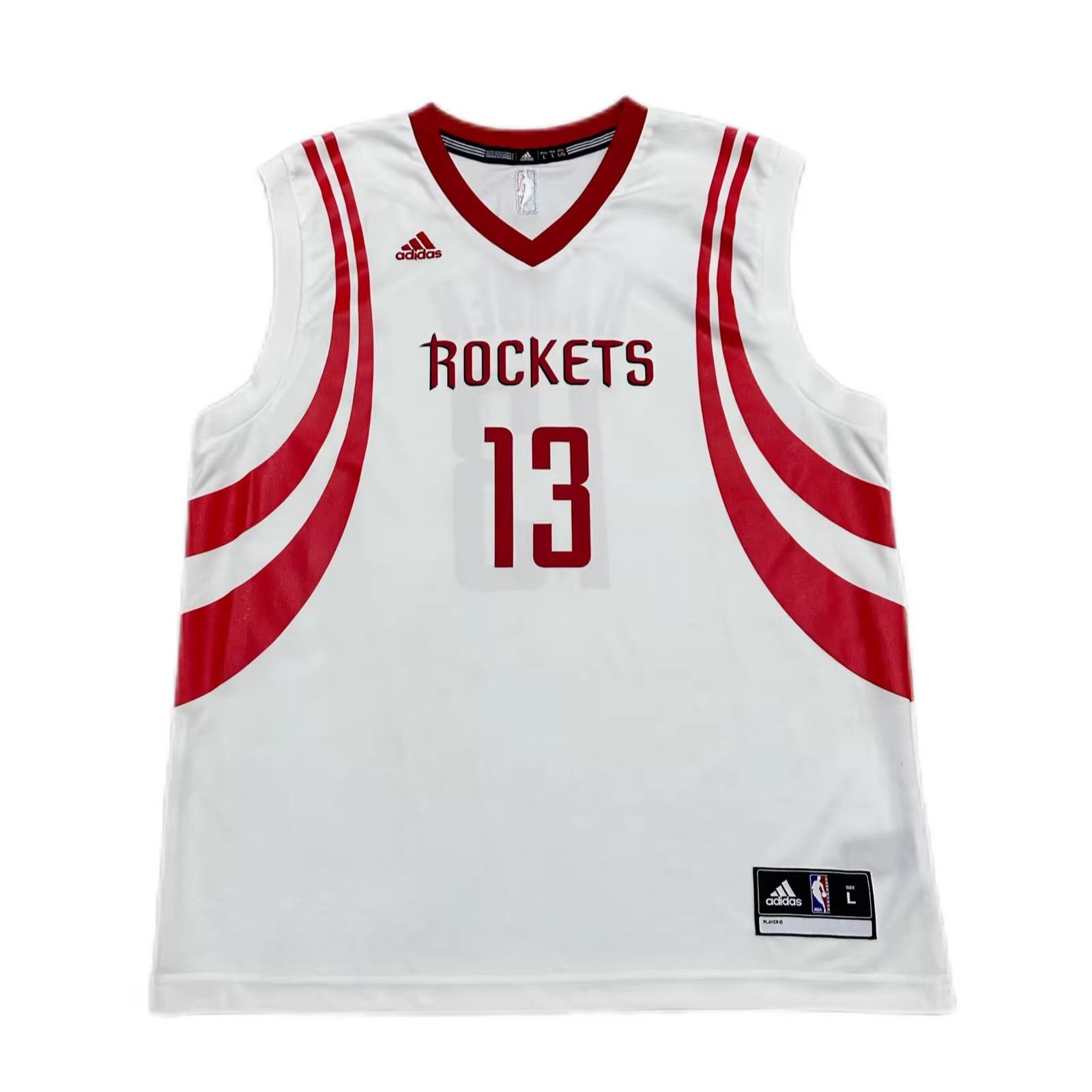 

Adidas X NBA Collaboration Houston Rockets Harden Fashion Comfortable Soft Skin-Friendly Basketball Jersey Unisex jersey White 7818A-3RJ-AEB2072 M