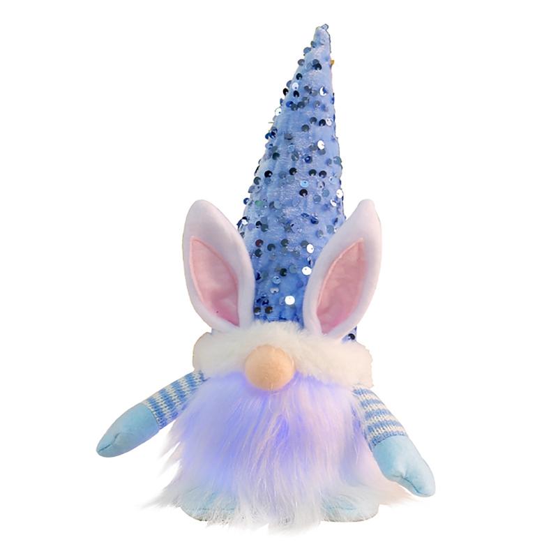 

Весенние пасхальные гномы с блестками, плюшевые куклы, заячьи уши, гном со светодиодной подсветкой, праздничные украшения для дома