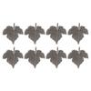 8pcs Maple Leaf Pendant DIY Handcraft Electroplating Leaf Jewelry Pendant for Earrings Necklaces Anklets Silver Black