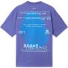 STONE ISLAND Letter Logo Round Neck Drop Shoulder Short Sleeve T-Shirt Men Tops Lavender K1S152100016S0089-V0047