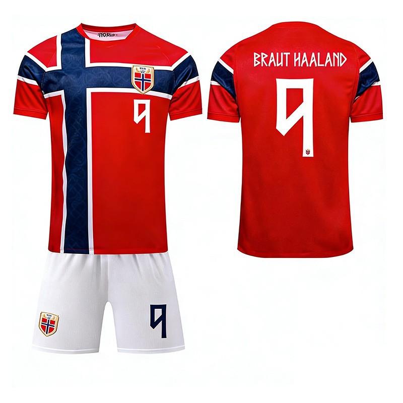2026 USA, Kanada und Mexiko Weltmeisterschaft Norwegen Heimtrikot Nr.. 9 Harland Fußballtrikot 10 Erdgaard Sportanzug