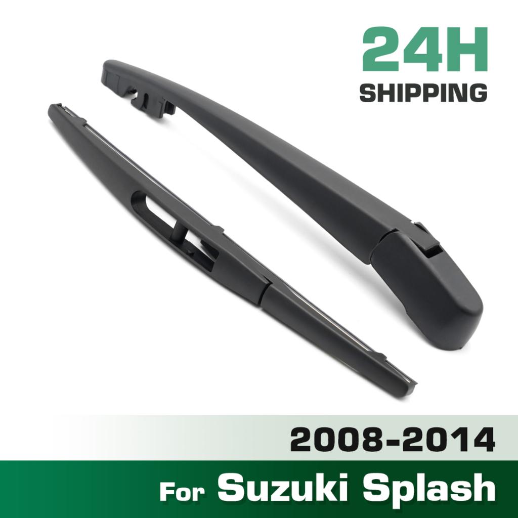 Wiper 10" Rear Wiper Blade & Arm Set Kit For Suzuki Splash 2008 - 2014 Windshield Windscreen Tailgate Window Rain Brush
