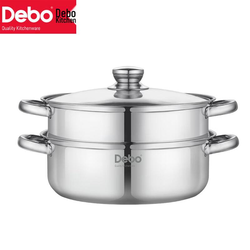 

Debo 304 Stainless Steel Soup Pot with Steamer, 4.5L, 28cm
