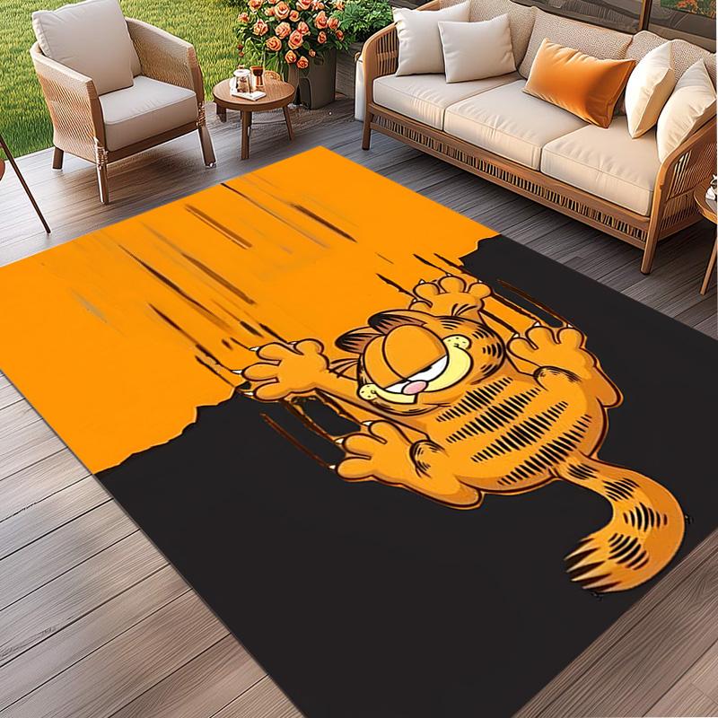 Garfield Print Rug, Washable Floor Carpet, For Entryway Dorm Laundry Room Office Study, Home Decor Birthday Christmas Gift