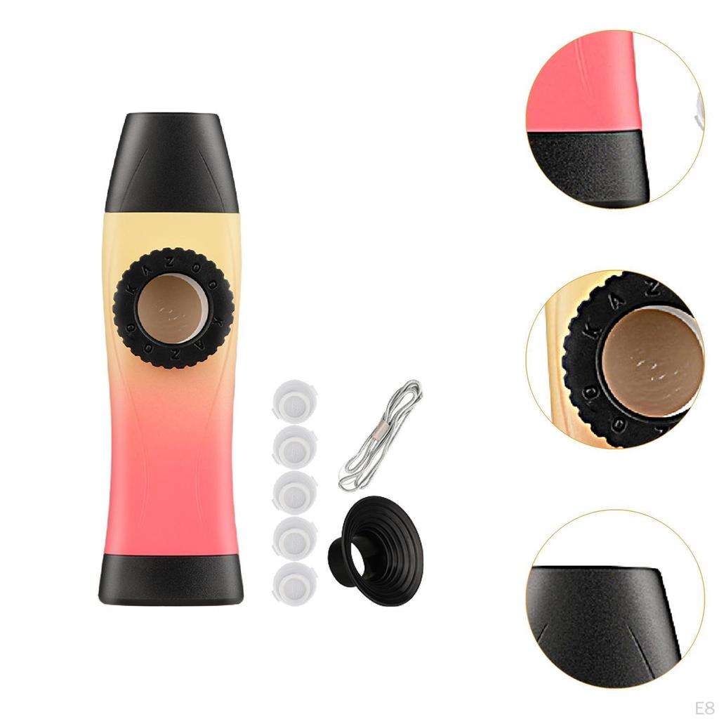 5-Key Kazoo Flute, Lightweight, Unique, Adjustable, Musical Instrument Toy for Ukulele, Violin,