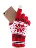 Touchscreen Knitted Gloves Snowflake Pattern Full Finger Thick Warm Knitted Winter Gloves For Men Women Couple Gloves