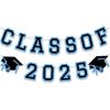 Class of 2025 Graduation Banner University College Grad Garlands Decoration Party Supplies High School Colors Light Blue