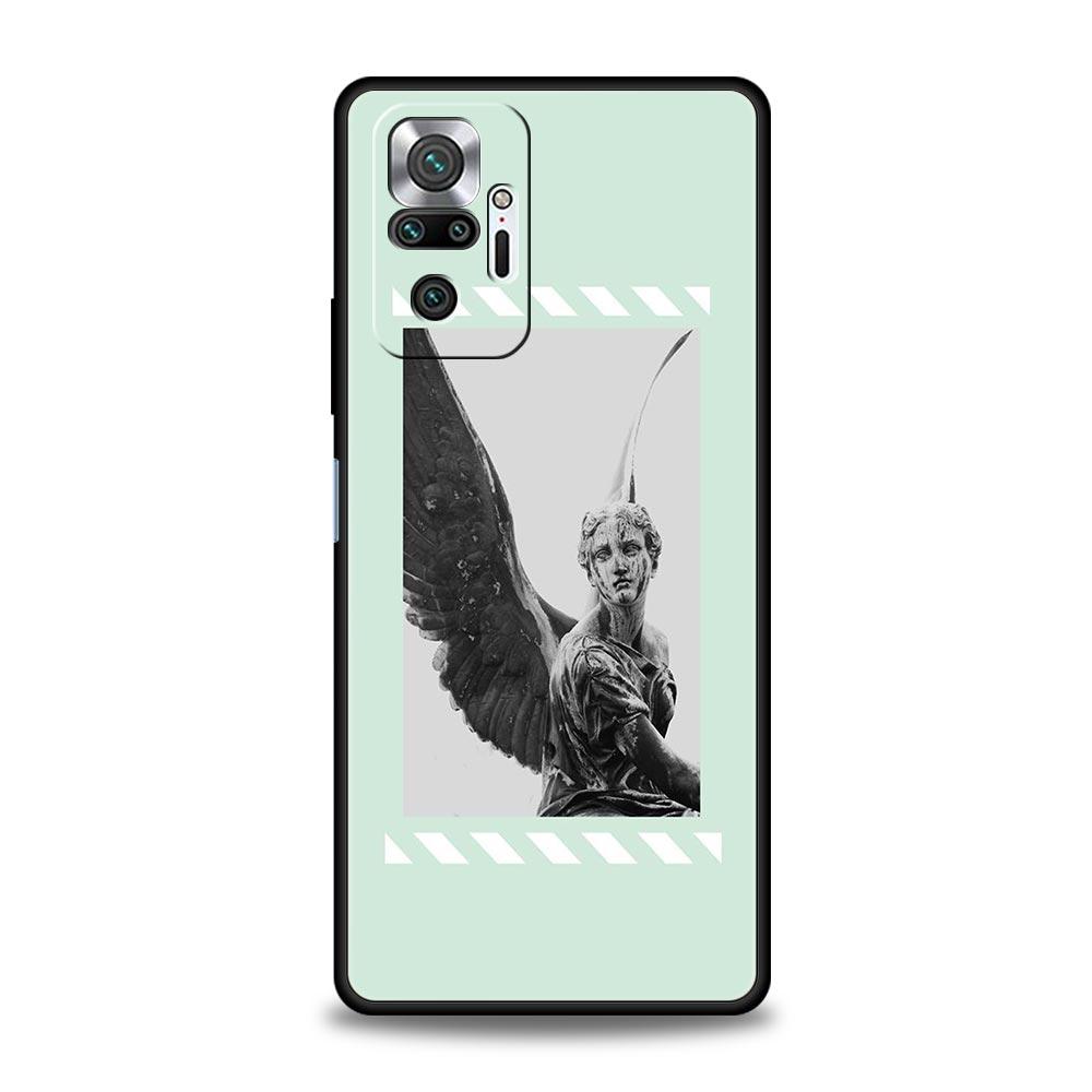 Cartoon Statue Abstract Art Phone Case Cover for Redmi 14C 10C Note 15 14 13 12 10 11 K40 Pro Plus 5G Soft TPU Shockproof Fundas