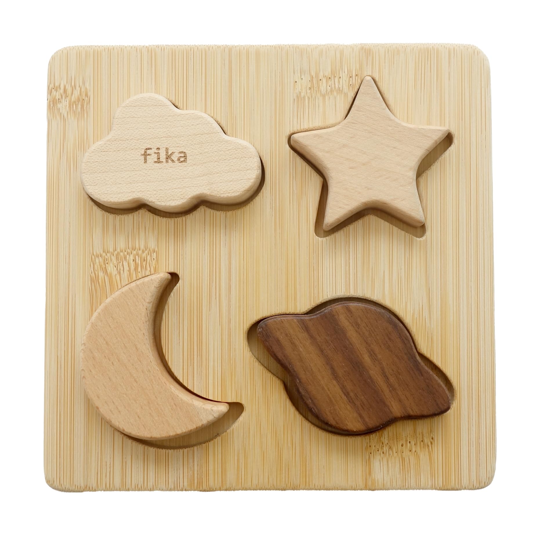 

Fika (fika) Wooden Puzzle, Unpainted and Uncolored, First Toy, Supervised by a Kobe-based Nursery Teacher Mom