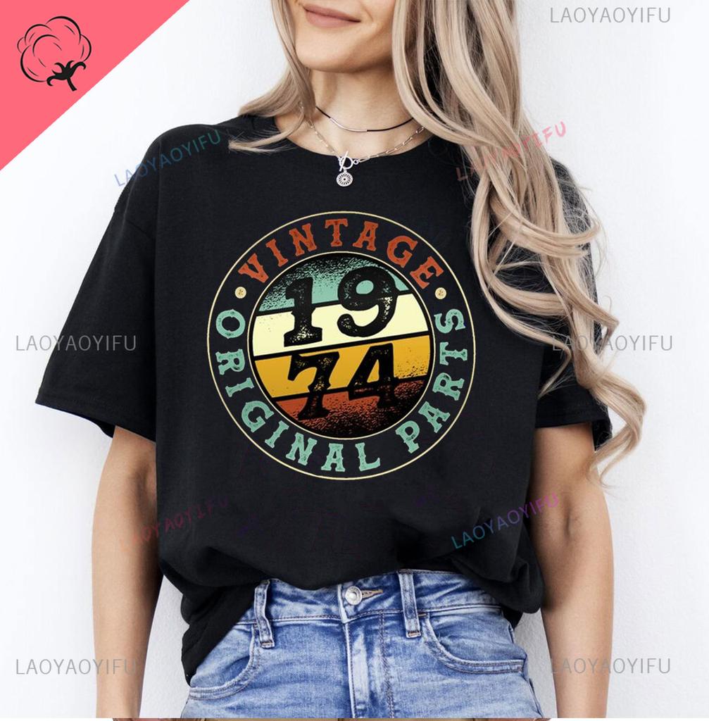 Mens Luxury Tshirt Vintage Year 1974 - Limited Edition 49rd Birthday Mens Funny T-Shirt 50 Year Old T Shirt Summer Tops Tees