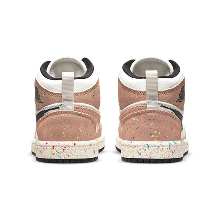 (PS) Air Jordan 1 Mid SE 'Brushstroke Paint Splatter' Kids' DA8007-100