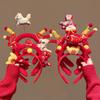 Mascot New Year Headband Cartoon Plush Horse Headband Creative Horse Hairband  Party Decoration