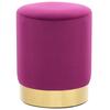 Day and Night - Day and Night Purple and Gold Velvet Stool
