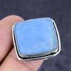 Natural Angelite Stone Gemstone 925 Sterling Silver Jewelry Ring Size 7.5 D5T45