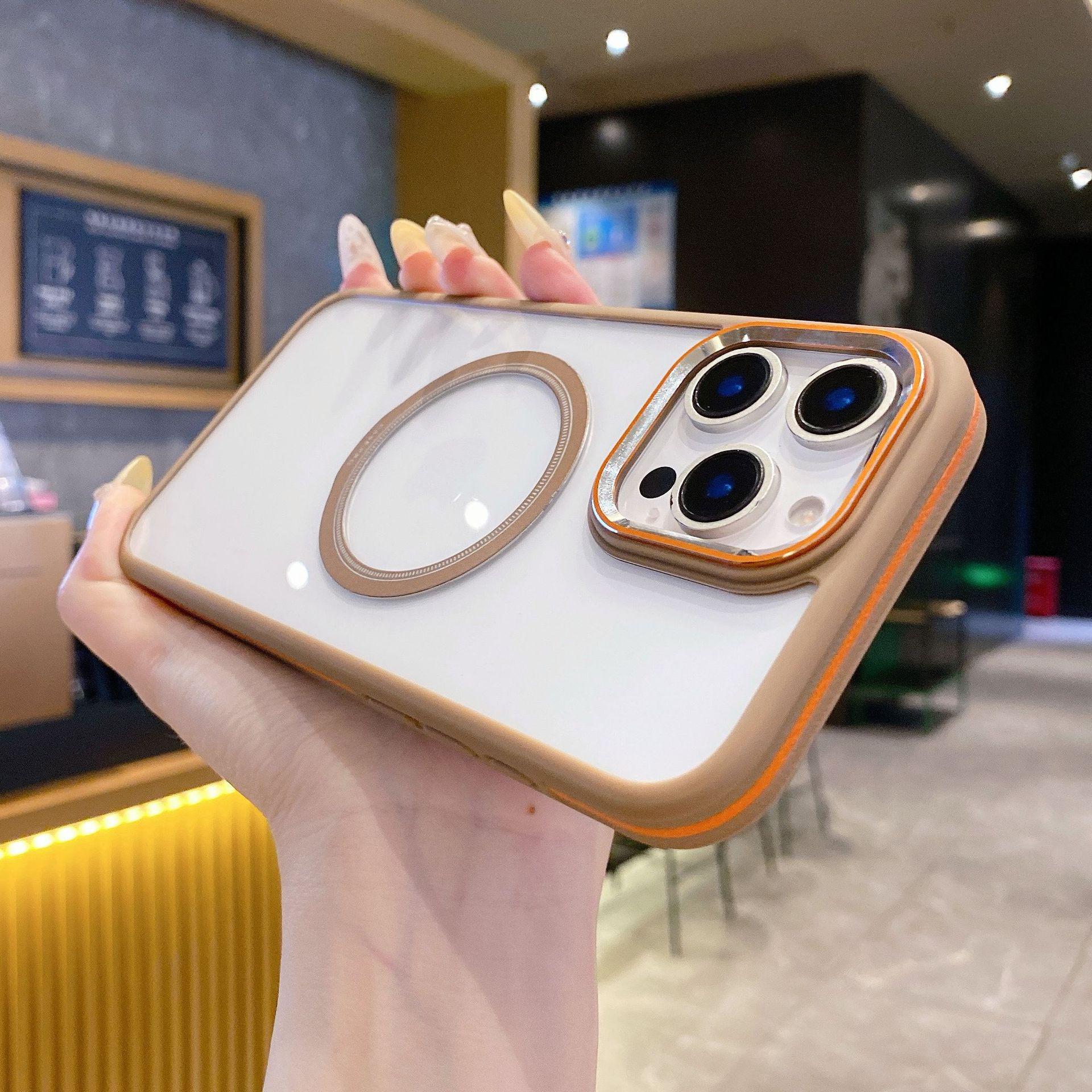 

iPhone 17 Pro Max Two-Tone Gold Armor Magnetic Case with Metal Lens and Drop Protection IPhone 13