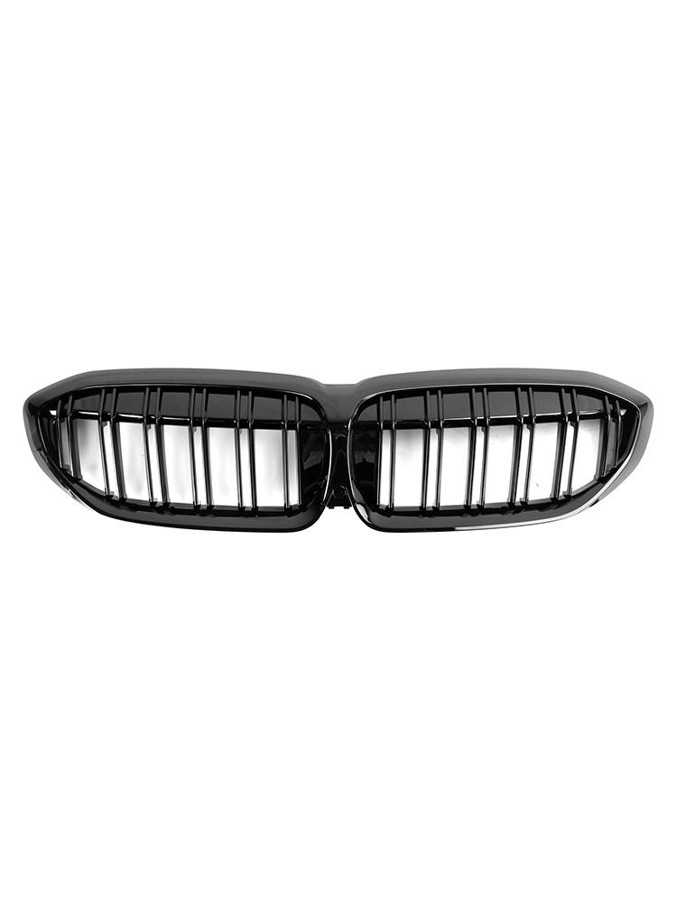 Black Dual Slat Kidney Grille Grill 51138072085 Fit BMW 3 Series G20 2019-2022