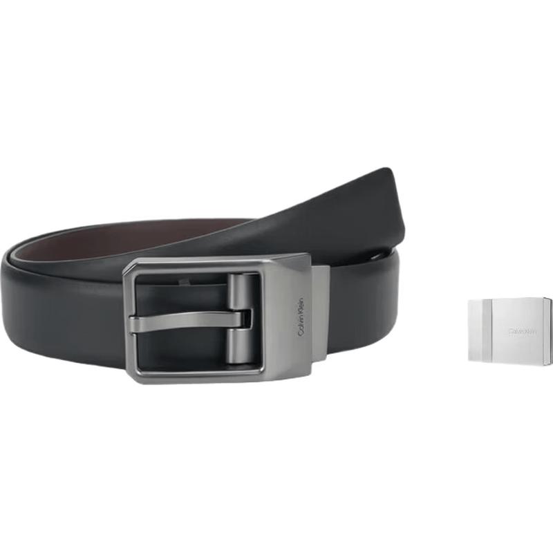 Calvin Klein Jeans Men s Reversible Leather Pin Buckle Belt 105cm