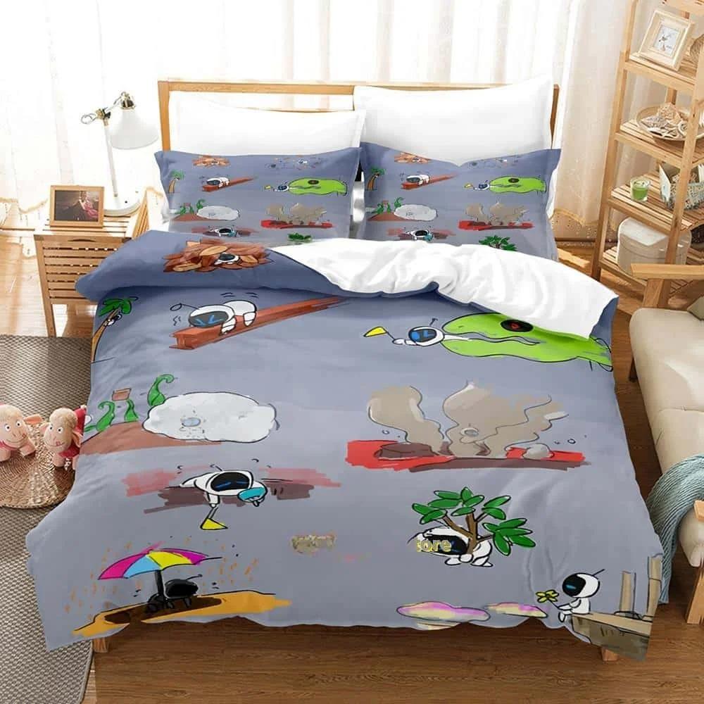 New Fashion 3D Printing  ASTRO BOT Bedding Set Cartoon Anime Three-piece Set Adult Kid Bedroom Duvet Cover Sets Home Textiles