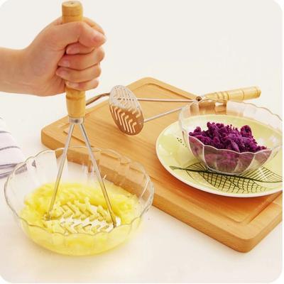 1pcs Kitchen Bakery Supplies Potato Masher Purple Potato Masher Home Creative Sweet Potato Fruit Masher Silverware