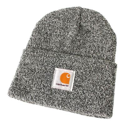 Knit Cuff Logo A18 USA One Size Fits All [Carhartt] Cap, Knit, Patch, Model, Black/White (019), [Item]