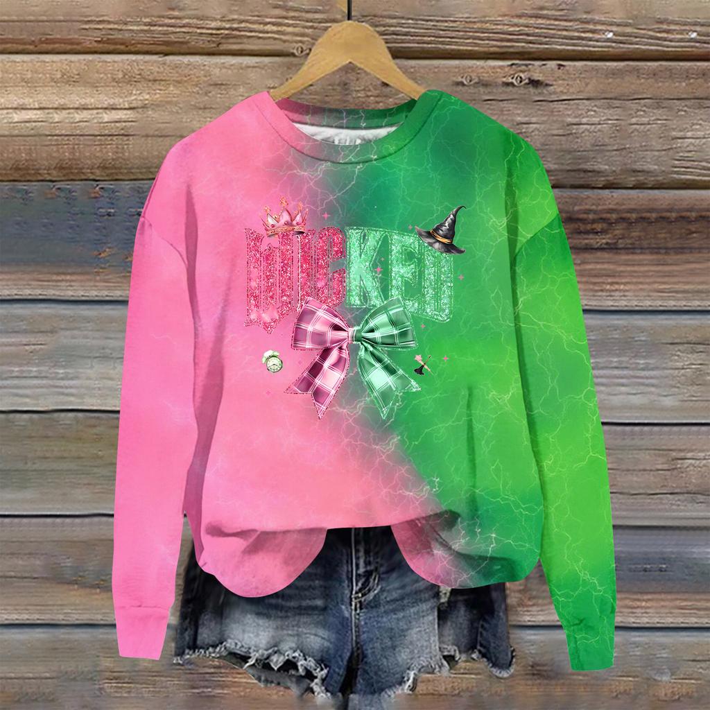 Women's Loose Comfortable Casual Fashionable Character Printing Round Neck Long Sleeved Sweatshirt