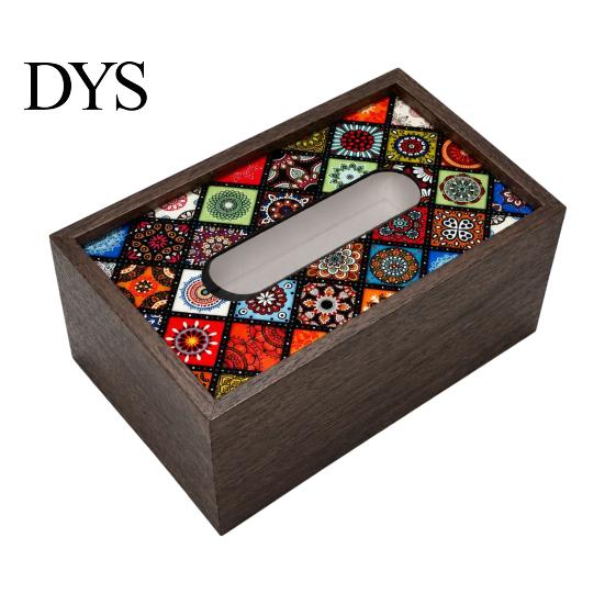 Large Capacity Tissue Case Wooden Box Cover, Rectangular Paper Towel Dispenser, Decorative Napkin Storage Bedroom Cover Organizer for Office Desk Home
