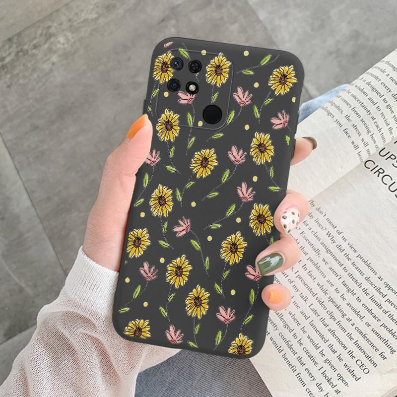 Für Redmi 10C 10 C 10A Hülle Funda Vintage Blumen Blätter Schutzhülle Weiche Capa Für Xiaomi Redmi 10C 13C 14C Bumper Case