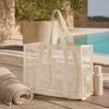 Borsa da Spiaggia in Rete, Borsa Leggera ad Alta Capacità, Svuotamento Rapido Traforata, Borsa a Shopper Ultraleggera per Viaggio, Articoli da Toeletta, Cosmetici
