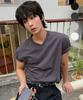 SIGNATURE Crop V-Neck Short Sleeve T-Shirt [4 Colors]