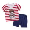 Set Estivo in Cotone per Bambini con T-shirt a Maniche Corte e Pantaloncini con Stampe Animali per Bambini