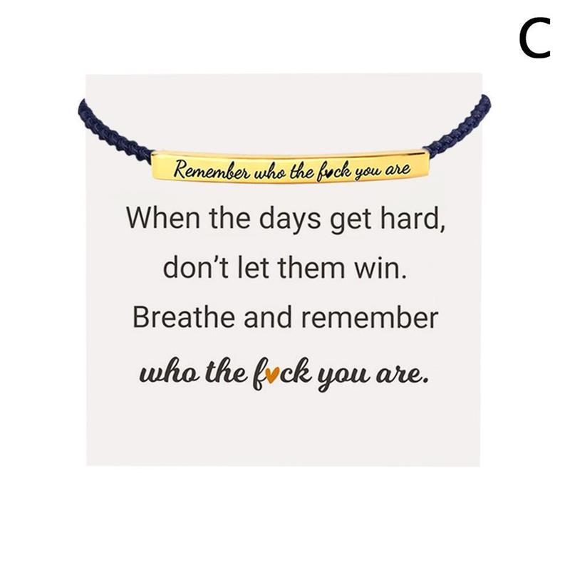Braccialetto Motivazionale 'Remember Who You Are' - Regolabile, Artigianale, Per Donna, Ispirato A Taylor Swift