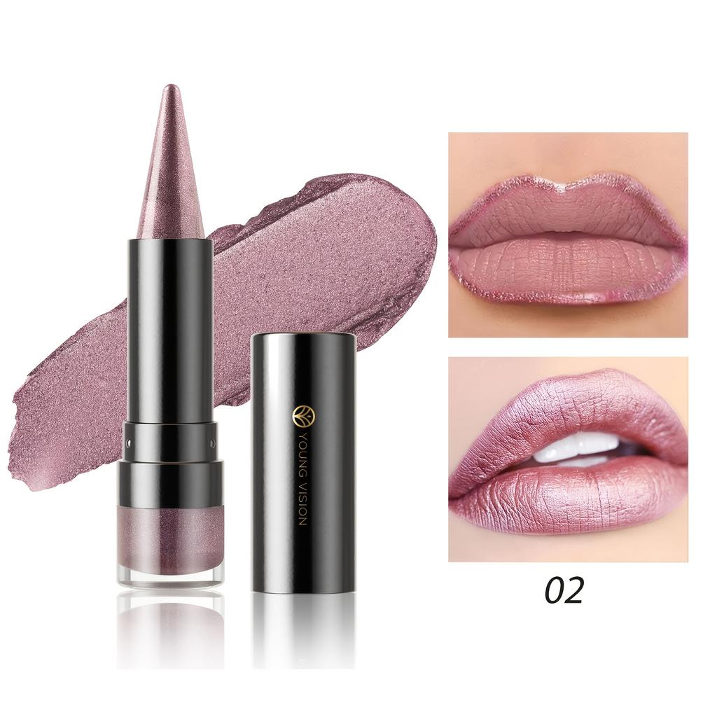 Glitter Lipstick Long-Lasting Shimmering Finish for Bold and Glossy Lips Easy Contour Multi-Use for Lips, Lip Liner, Eyeshadow, and Eyeliner
