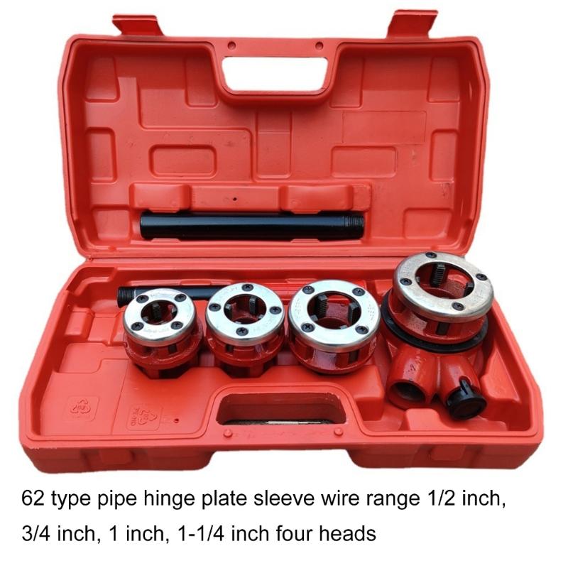 Professional Hand Operated Pipe Threading Set Galvanized Plumbing Manual Tapping Tool Accessories for Diversing Projects
