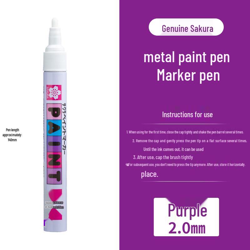 Japan Sakura Gold & White Oil-Based Paint Pen Set for Black Card Art & Drawing